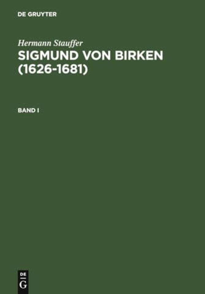 Sigmund von Birken (1626–1681) – Morphologie seines Werkes