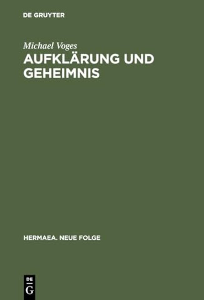 Aufklärung und Geheimnis – Untersuchungen zur Vermittlung von Literatur– und Sozialgeschichte am Beispiel der Aneignung des Geheimbundmaterials