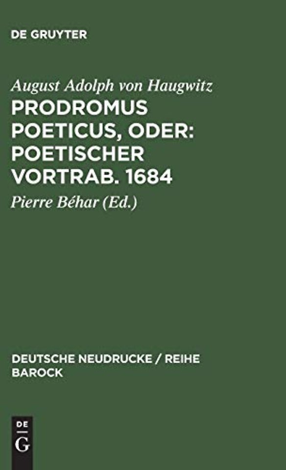Prodromus Poeticus, Oder