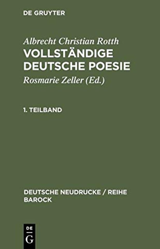 Vollstandige Deutsche Poesie