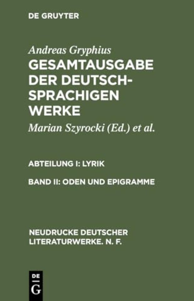 Oden und Epigramme