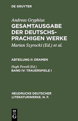 Trauerspiele I