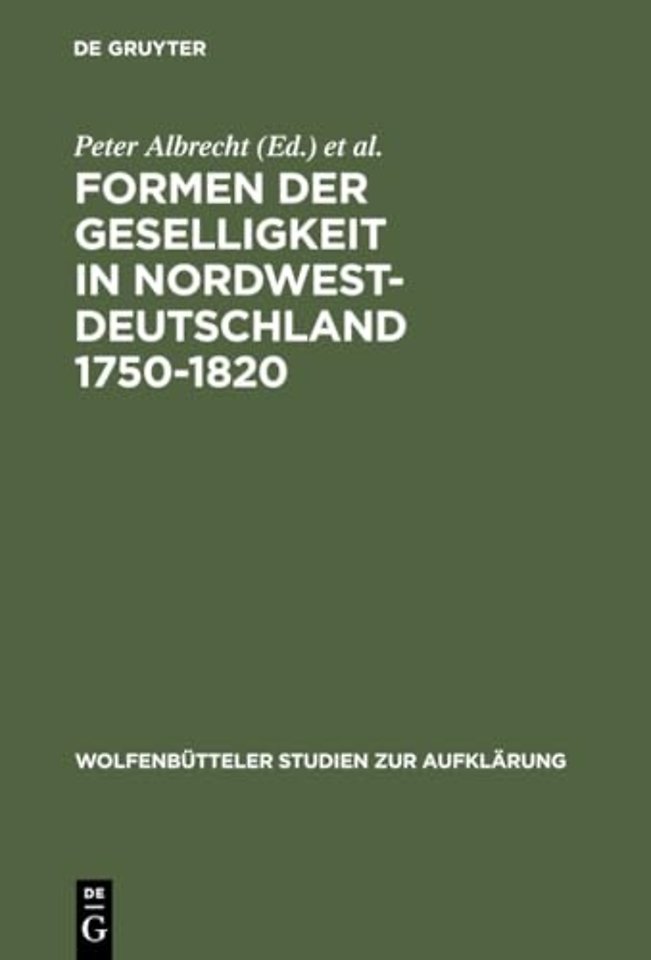Formen der Geselligkeit in Nordwestdeutschland 1750–1820