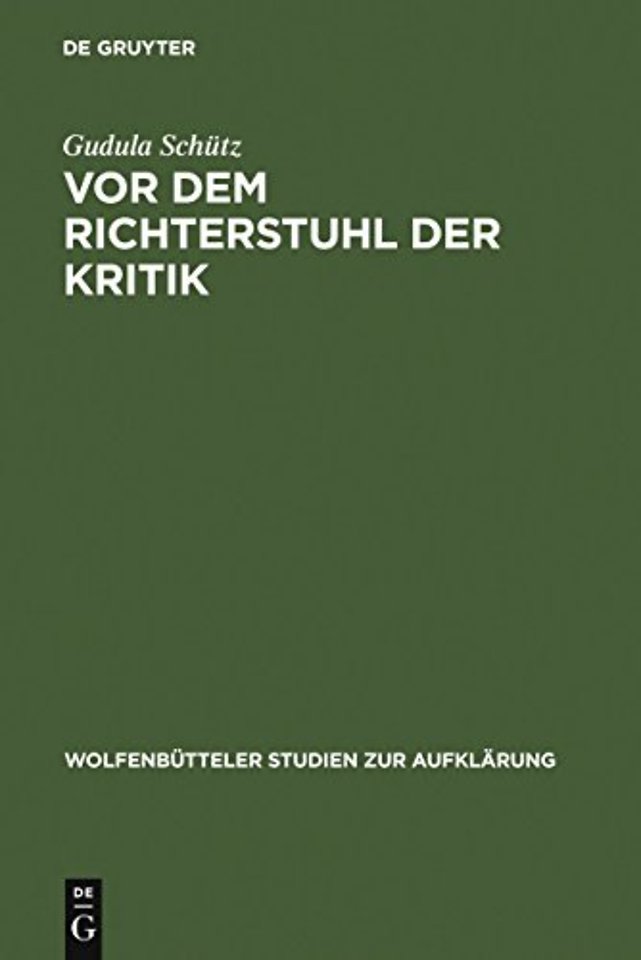 Vor dem Richterstuhl der Kritik – Die Musik in Friedrich Nicolais »Allgemeiner Deutscher Bibliothek«