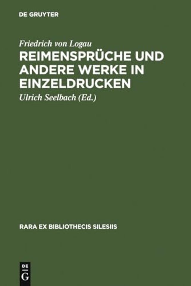 Reimensprüche und andere Werke in Einzeldrucken