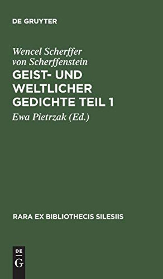 Geist- und weltlicher GedichteTeil 1