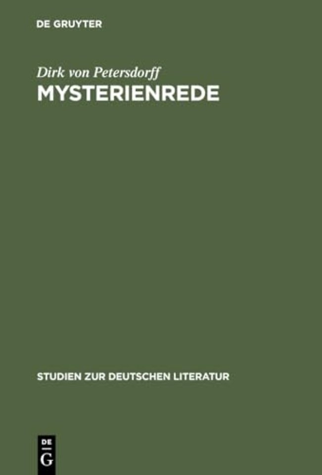 Mysterienrede – Zum Selbstverständis romantischer Intellektueller