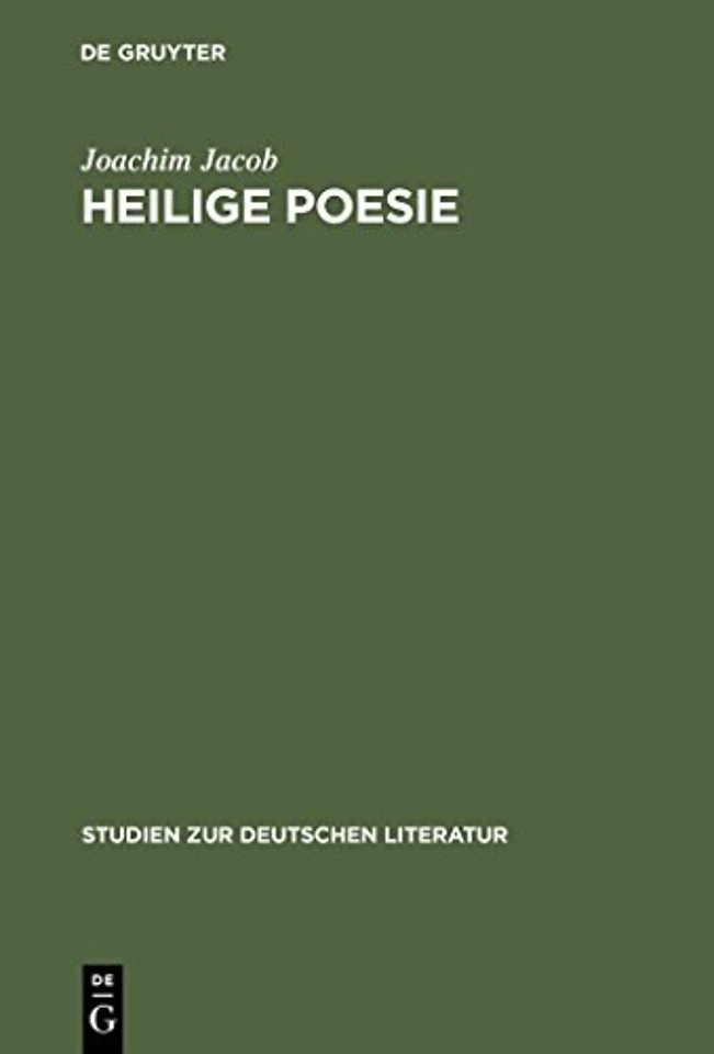 Heilige Poesie – Zu einem literarischen Modell bei Pyra, Klopstock und Wieland