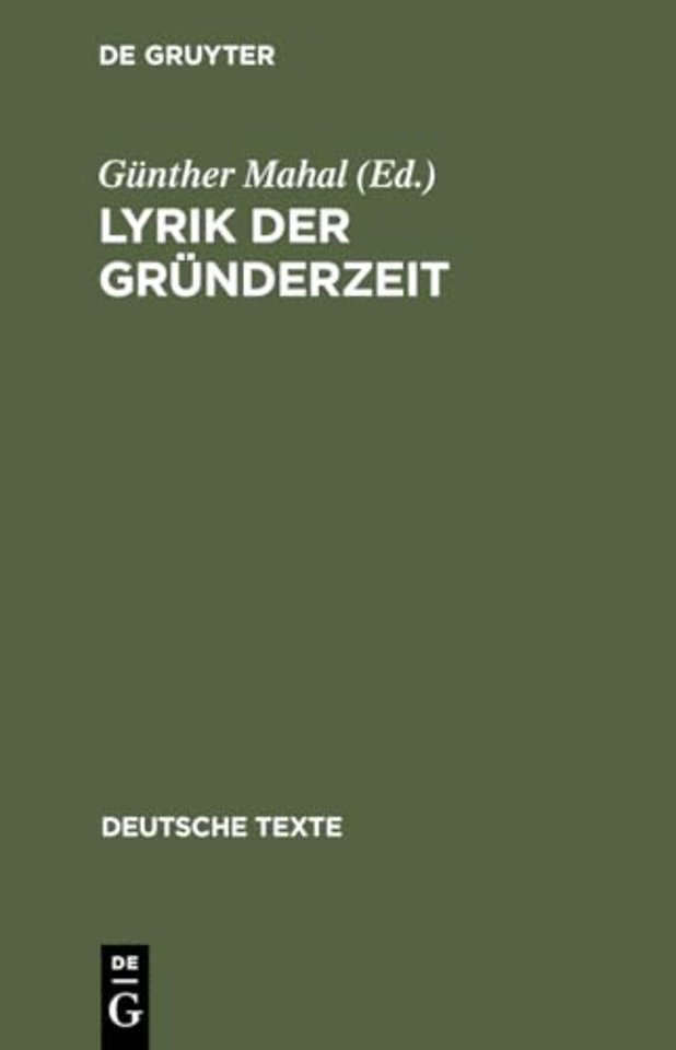 Lyrik der Gründerzeit