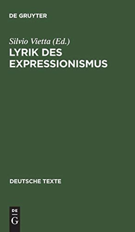 Lyrik des Expressionismus