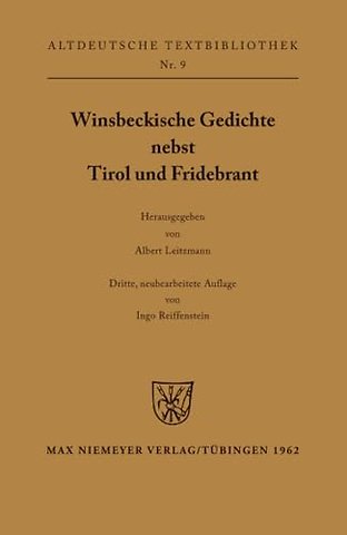Winsbeckische Gedichte nebst Tirol und Fridebrant