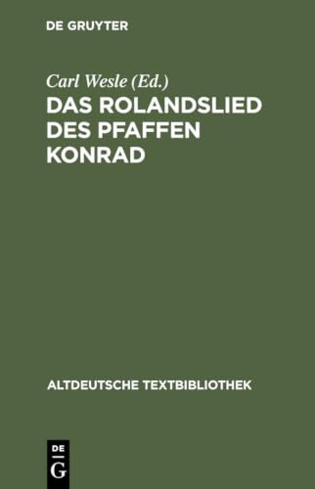 Das Rolandslied Des Pfaffen Konrad