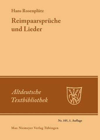 Reimpaarsprüche und Lieder