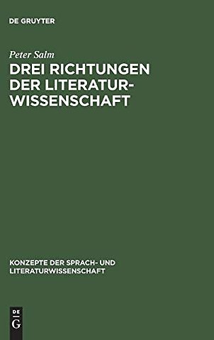 Drei Richtungen der Literaturwissenschaft – Scherer – Walzel – Staiger