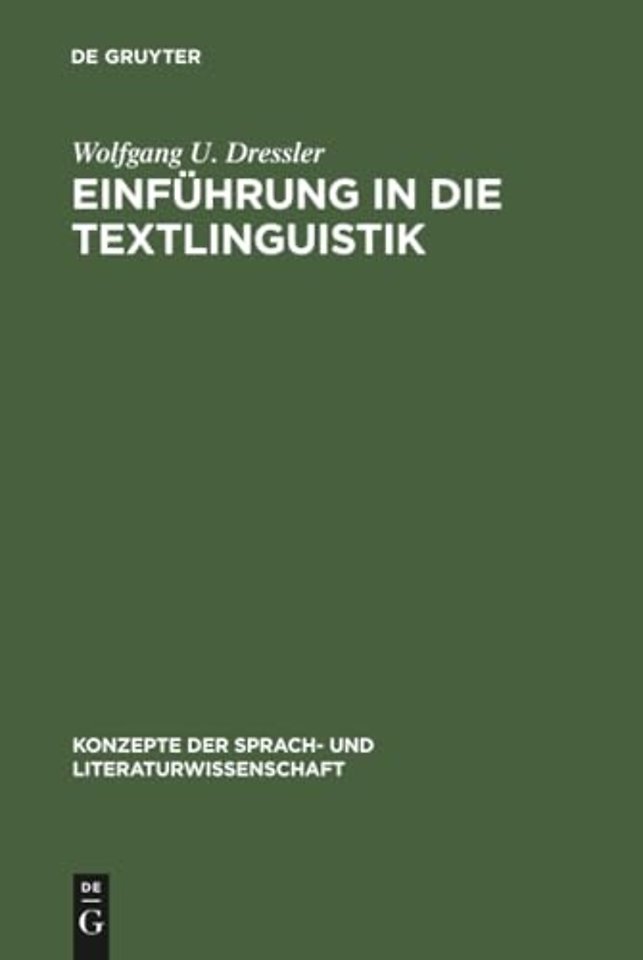Einfuhrung in die Textlinguistik
