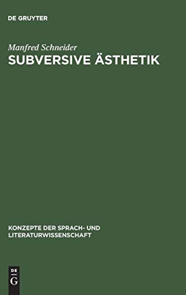 Subversive Ästhetik – Regression als Bedingung und Thema von Marcel Prousts Romankunst