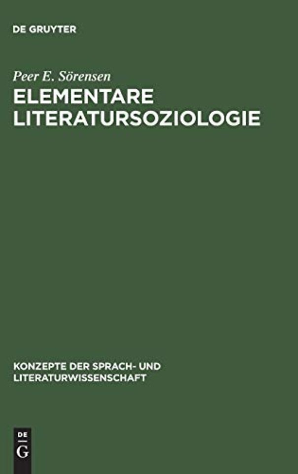 Elementare Literatursoziologie – Ein Essay über literatursoziologische Grundprobleme