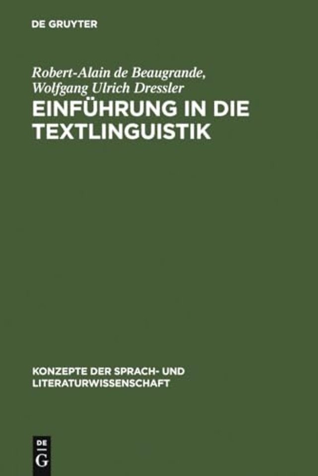 Einfuhrung in Die Textlinguistik