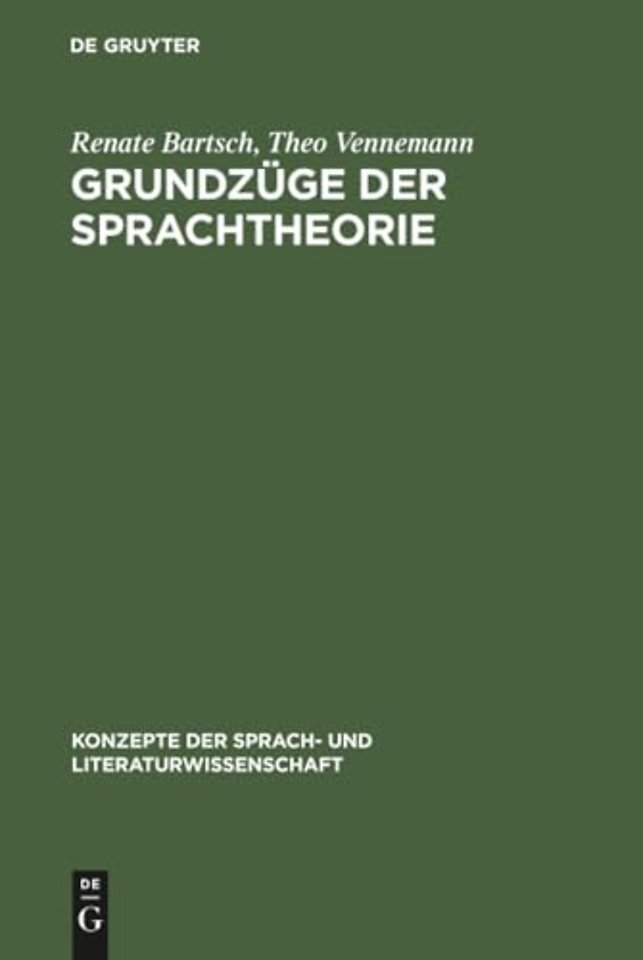 Grundzuge der Sprachtheorie