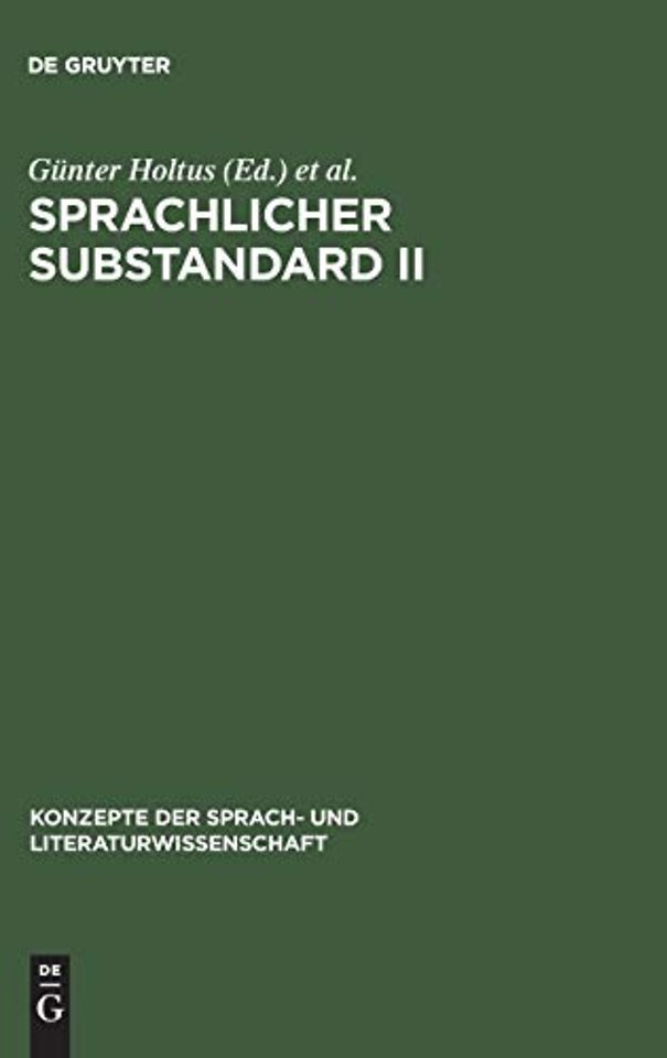 Sprachlicher Substandard II