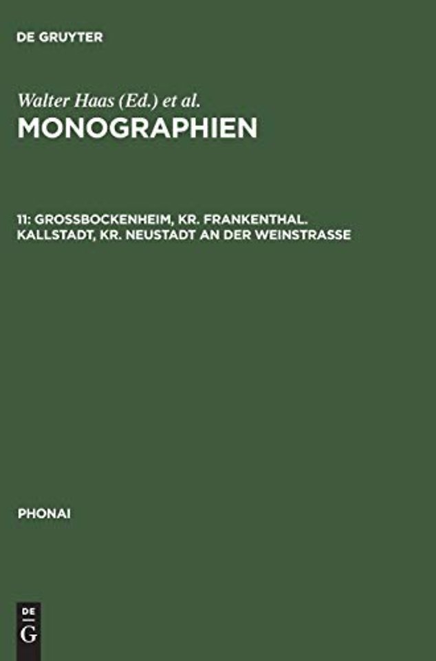 Groβbockenheim, Kr. Frankenthal. Kallstadt, Kr. Neustadt an der Weinstraβe
