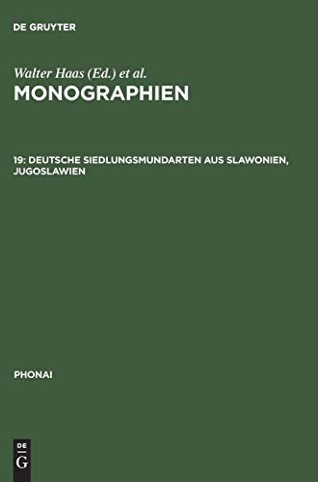 Deutsche Siedlungsmundarten aus Slawonien, Jugoslawien