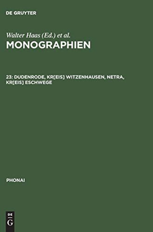 Monographien, 23, Dudenrode, Kr[eis] Witzenhausen, Netra, Kr[eis] Eschwege