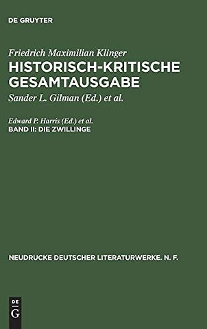 Historisch-kritische Gesamtausgabe, Band II, Die Zwillinge