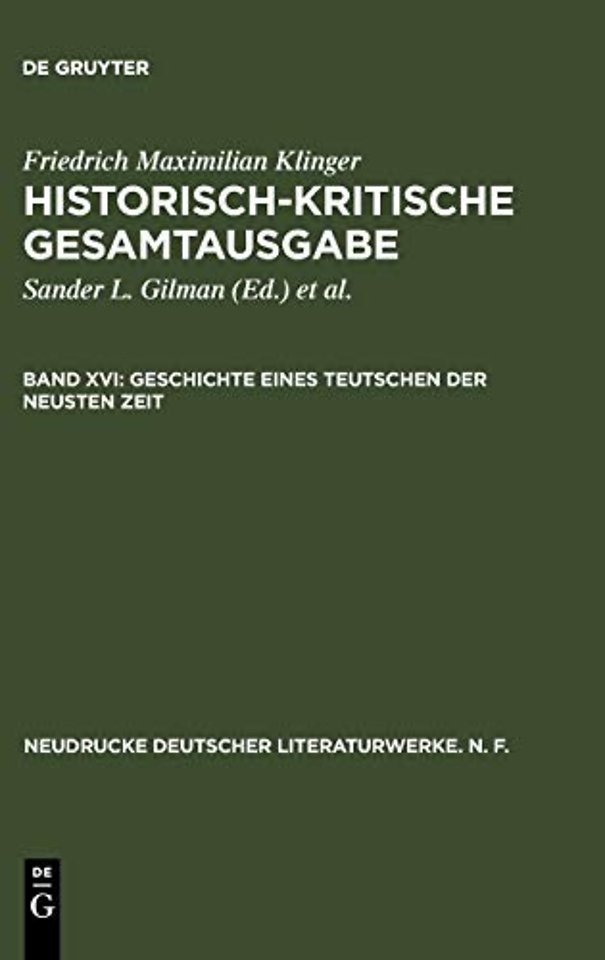 Geschichte eines Teutschen der neusten Zeit