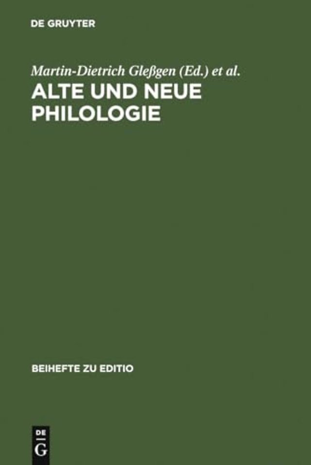 Alte und neue Philologie