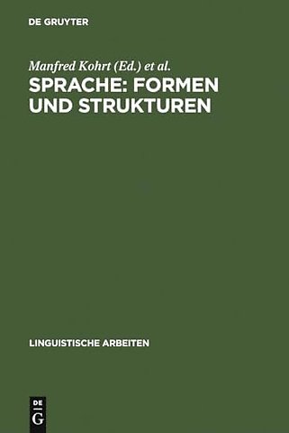 Sprache: Formen und Strukturen – Akten des 15. Linguistischen Kolloquiums : Münster 1980, Bd. 1