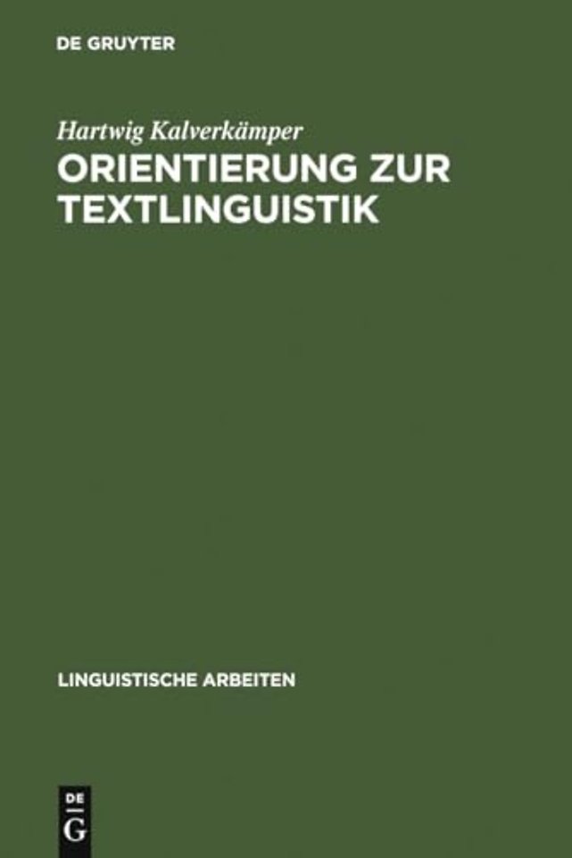 Orientierung Zur Textlinguistik