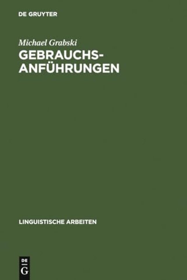 Gebrauchsanführungen – Ein Ausdrucksmittel für die Störung semantischer Struktur