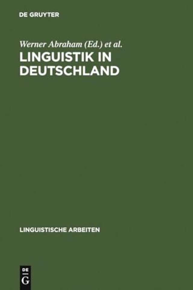 Linguistik in Deutschland – Akten des 21. Linguistischen Kolloquiums, Groningen 1986