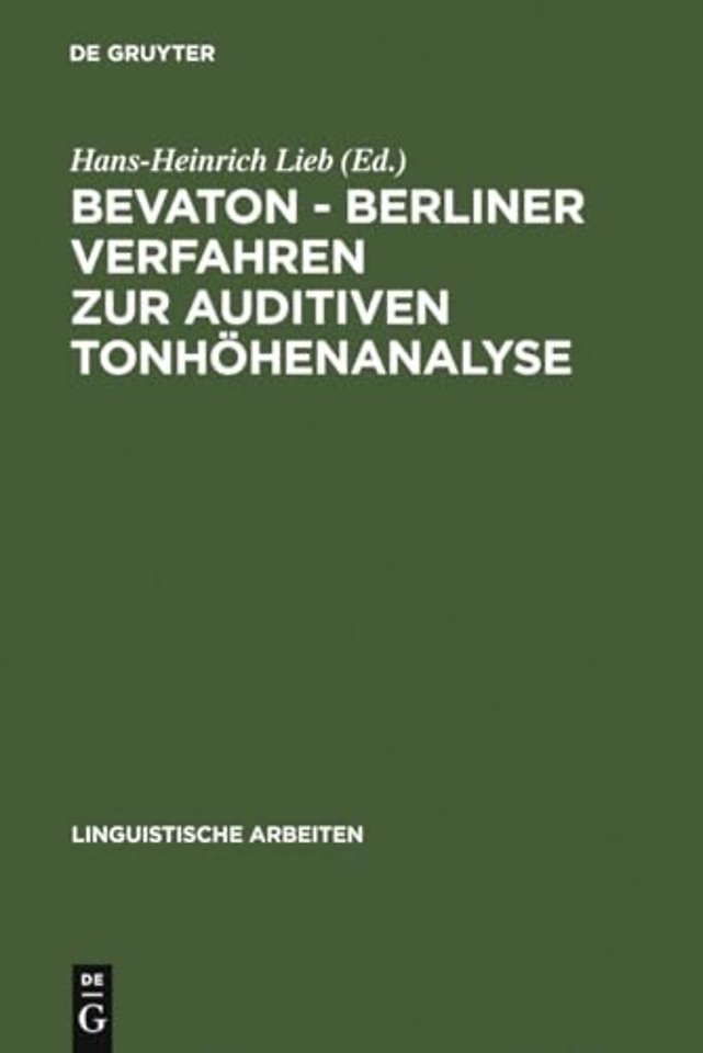 BEVATON – Berliner Verfahren zur auditiven Tonhöhenanalyse