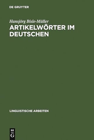Artikelworter im Deutschen