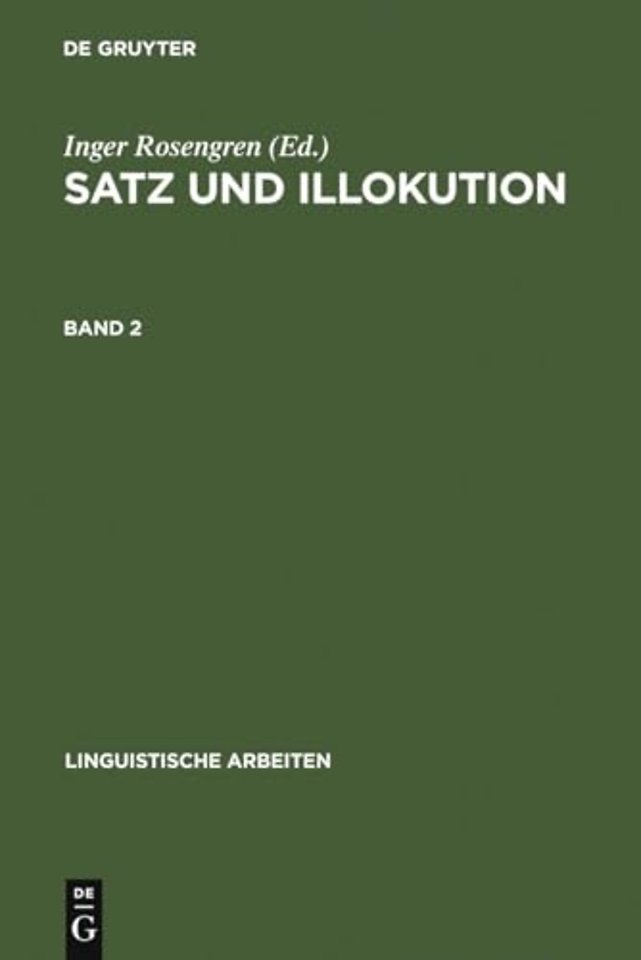 Satz und Illokution – Bd. 2