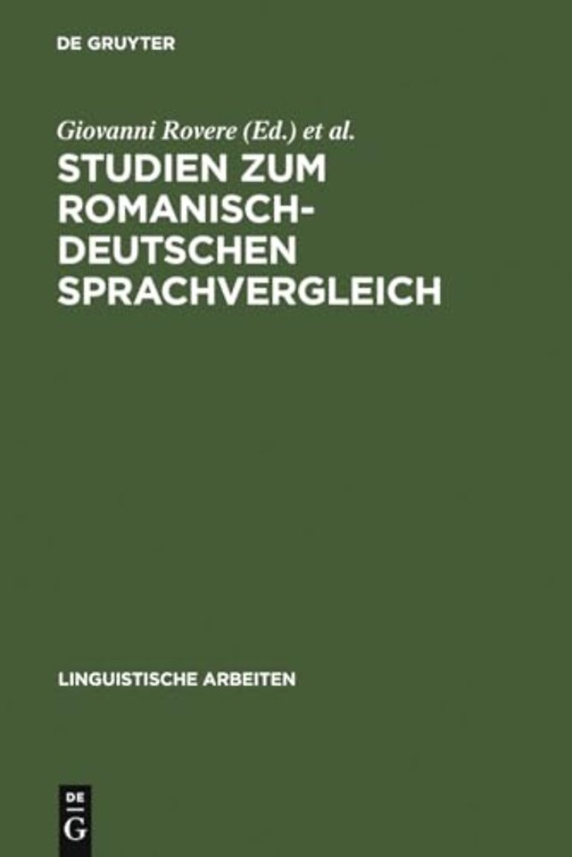 Studien Zum Romanisch-Deutschen Sprachvergleich
