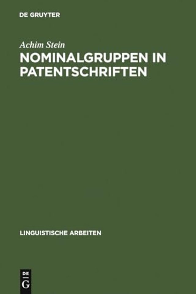 Nominalgruppen in Patentschriften