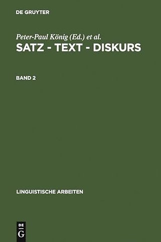 Satz – Text – Diskurs. Band 2
