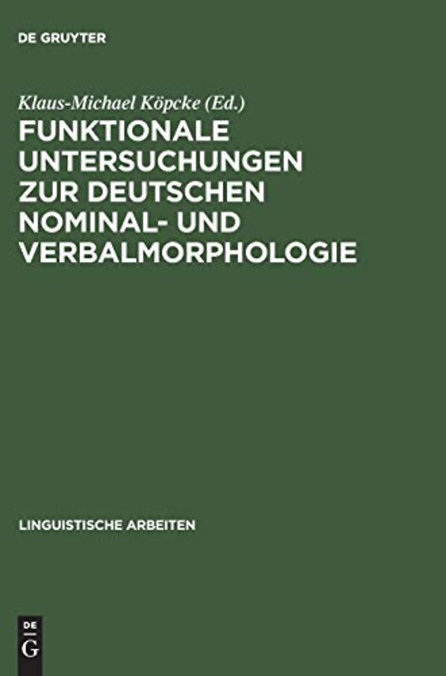 Funktionale Untersuchungen zur deutschen Nominal – [Symposium am 21. u. 22.5. 1992, in Berlin]
