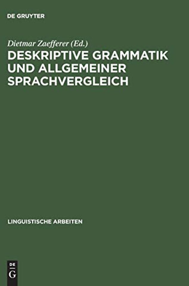 Deskriptive Grammatik und allgemeiner Sprachvergleich