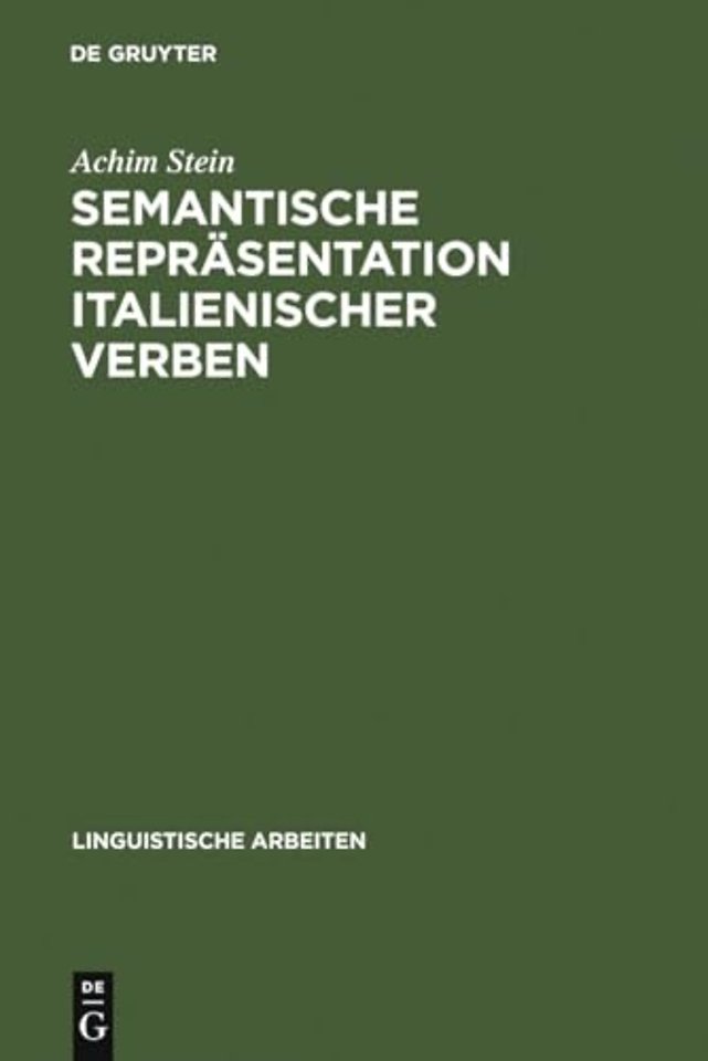 Semantische Repräsentation italienischer Verben – Automatische Disambiguierung mit Konzepthierarchien