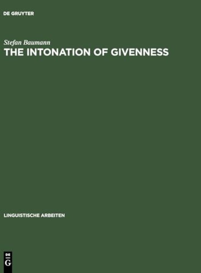 The Intonation of Givenness – Evidence from German