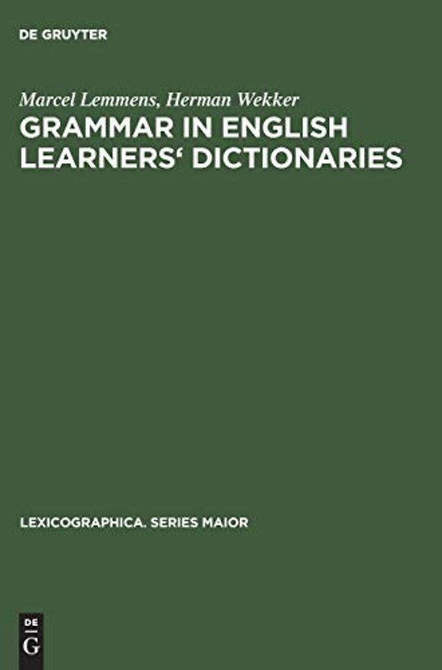 Grammar in English learners` dictionaries