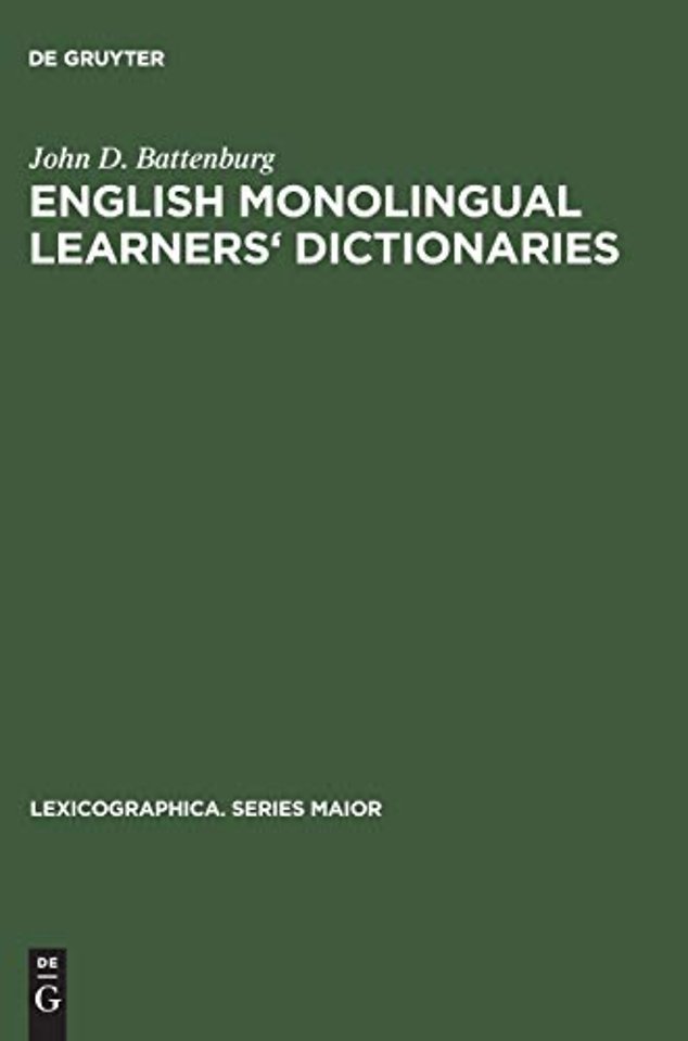 English monolingual learners` dictionaries – A user–oriented study