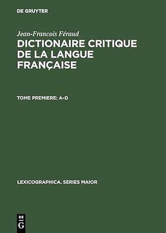 Dictionaire critique de la langue française – (1787)