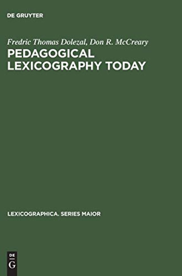 Pedagogical Lexicography Today