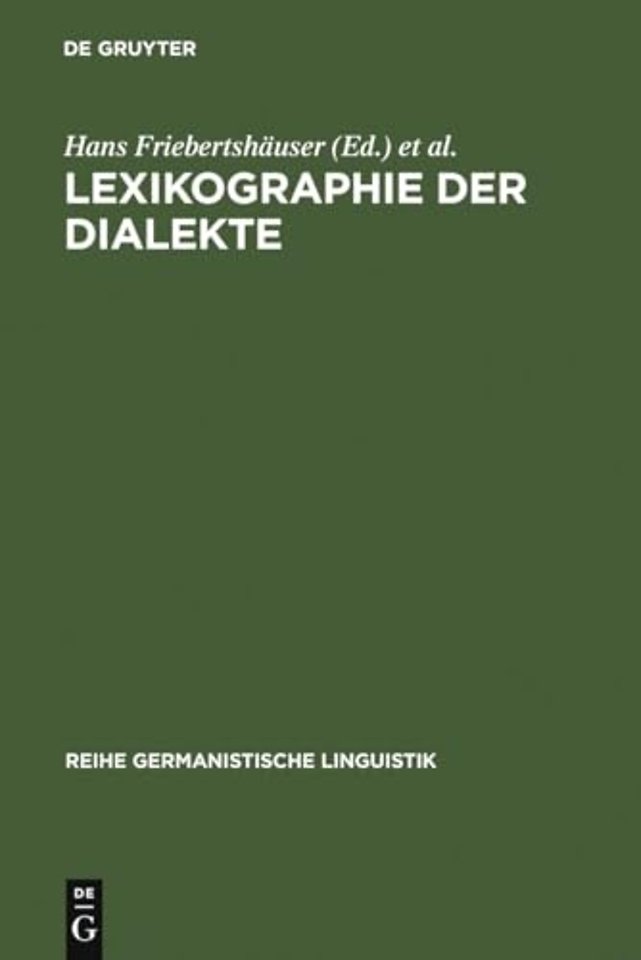Lexikographie Der Dialekte