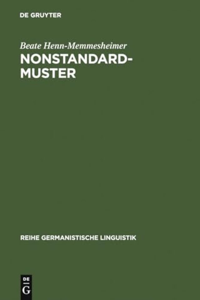 Nonstandardmuster – ihre Beschreibung in der Syntax und das Problem ihrer Arealität